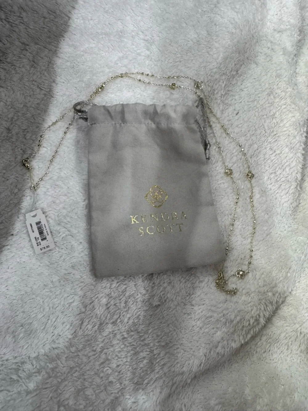 Kendra Scott Rue Long Necklace in Gold NWT - Picture 3 of 4